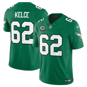 Philadelphia Eagles #62 Jason Kelce Green 2023 F.U.S.E. Vapor Untouchable With C Patch Stitched Jersey