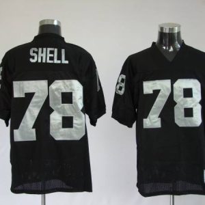 Mitchell And Ness Raiders Art Shell #78 Stitched Black Jersey