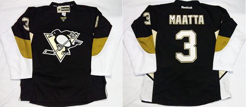 Penguins #3 Olli Maatta Black Home Stitched Jersey