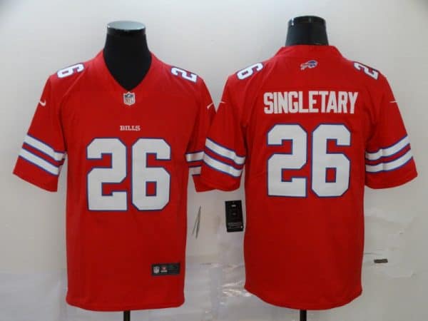 Buffalo Bills #26 Devin Singletary Red Vapor Untouchable Limited Stitched Jersey