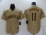 San Diego Padres #11 Yu Darvish Brown Cool Base Stitched Jersey