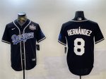 Los Angeles Dodgers #8 Enrique Hernandez Black 2024 World Series Cool Base Stitched Jersey