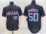 Miami Marlins #50 Agust¨ªn Ram¨ªrez Black 2025 City Connect Limited Stitched Jersey
