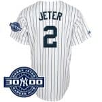 Yankees #2 Derek Jeter White With W 3000 Hits Patch(Have Name On Back) Stitched Jersey