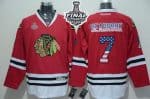 Blackhawks #7 Brent Seabrook Red USA Flag Fashion 2015 Stanley Cup Stitched Jersey