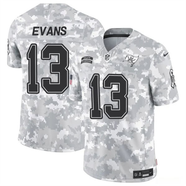 Tampa Bay Buccaneers #13 Mike Evans Arctic Camo 2024 F.U.S.E. Salute To Service Limited Stitched Jersey