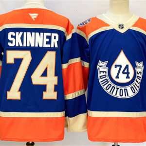 Edmonton Oilers #74 Stuart Skinner Royal 2024-25 Heritage Classic Primegreen Stitched Jersey