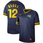 Tampa Bay Rays Navy #12 Wade BoggsRed Cooperstown Collection Legend Stitched Jersey