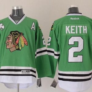 Blackhawks #2 Duncan Keith Green Stitched Jersey