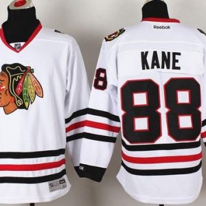 Blackhawks #88 Patrick Kane Stitched White Jersey