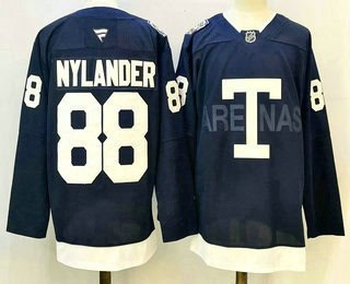 Toronto Maple Leafs #88 William Nylander Navy Heritage Classic Stitched Authentic Jersey