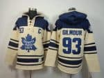 Maple Leafs #93 Doug Gilmour Cream Sawyer Hooded Sweatshirt Stitched Jersey