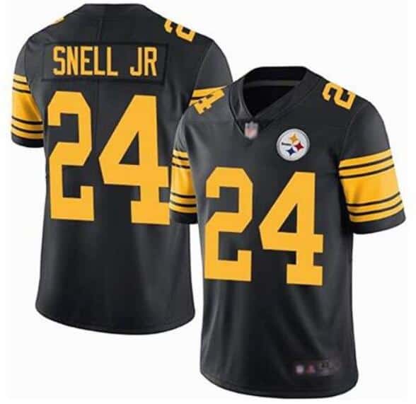 Pittsburgh Steelers # 24 Benny Snell Jr. Black Vapor Untouchable Limited Stitched Jersey Limited Stitched Jersey