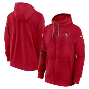 Tampa Bay Buccaneers Red 2024 Team Full-Zip Hoodie