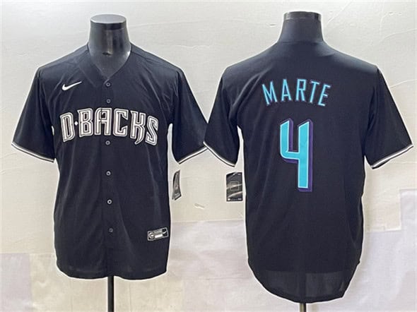 Arizona Diamondbacks #4 Ketel Marte Black Stitched Jersey