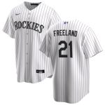 Colorado Rockies #21 Kyle Freeland White Stitched Jersey