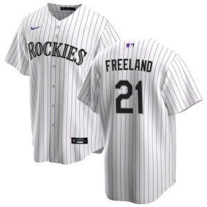 Colorado Rockies #21 Kyle Freeland White Stitched Jersey