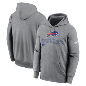 Buffalo Bills Gray Performance Pullover Hoodie