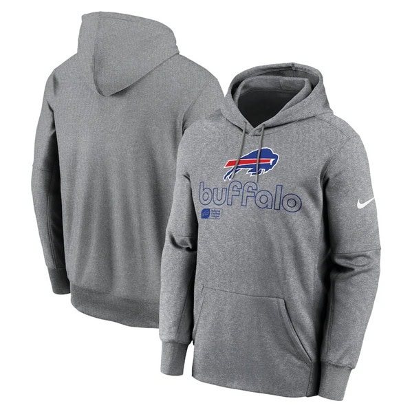 Buffalo Bills Gray Performance Pullover Hoodie