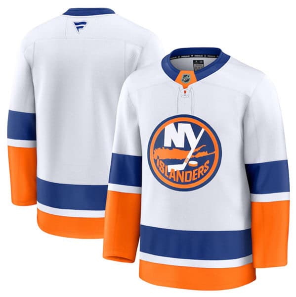 New York Islanders Blank White 2024-25 Away Stitched Jersey