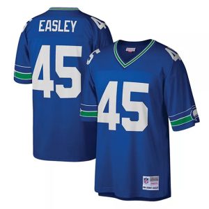 Seattle Seahawks #45 Kenny Easley Royal Mitchell Ness Stitched Jersey