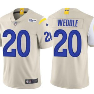 Los Angeles Rams #20 Eric Weddle Bone Vapor Untouchable Limited Stitched Football Jersey