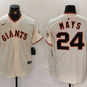 San Francisco Giants #24 Willie Mays Cream 2024 Home Limited Stitched Jersey