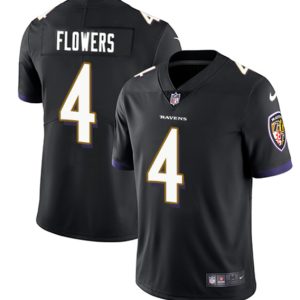 Baltimore Ravens #4 Zay Flowers Black Vapor Untouchable Jersey