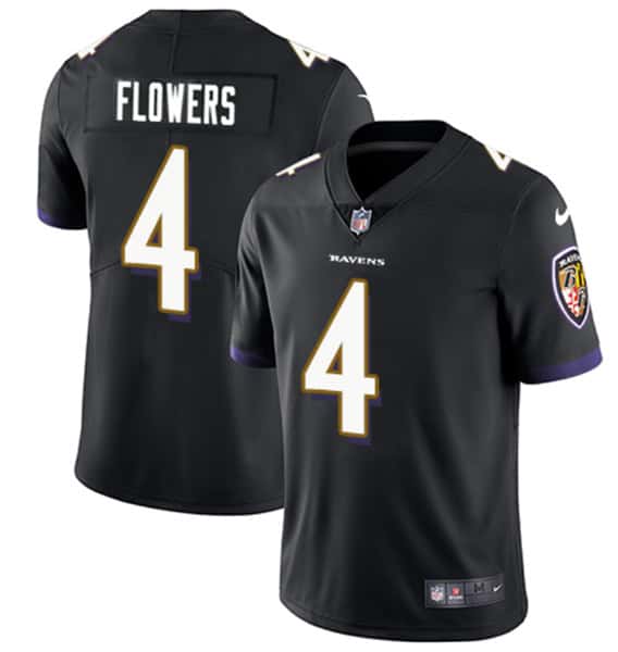 Baltimore Ravens #4 Zay Flowers Black Vapor Untouchable Jersey