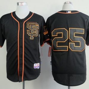 Giants #25 Barry Bonds Black Alternate Cool Base Stitched Jersey