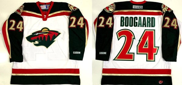 Minnesota Wild #24 Derek Boogaard White Stitched Jersey