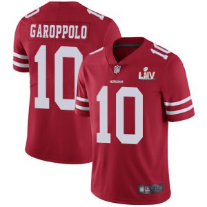 San Francisco 49ers #10 Jimmy Garoppolo Red Super Bowl LIV Vaper Untouchable Limited Stitched Jersey
