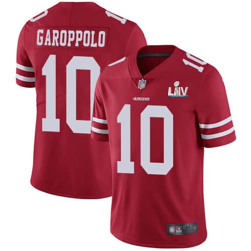San Francisco 49ers #10 Jimmy Garoppolo Red Super Bowl LIV Vaper Untouchable Limited Stitched Jersey