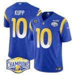 Los Angeles Rams #10 Cooper Kupp Blue 2024 NFC West Champions With 4-Star C Patch F.U.S.E. Vapor Untouchable Stitched Jersey