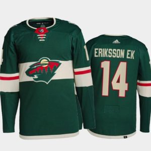 Minnesota Wild #14 Joel Eriksson Ek Green Stitched Jersey