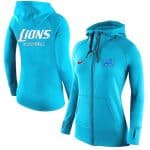 Nike Detroit Lions Full-Zip Performance Hoodie Light Blue