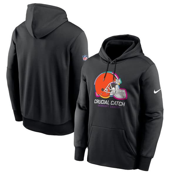Cleveland Browns Black 2024 Crucial Catch Club Pullover Hoodie