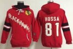 Chicago Blackhawks #81 Marian Hossa Red Old Time Heidi NHL Hoodie