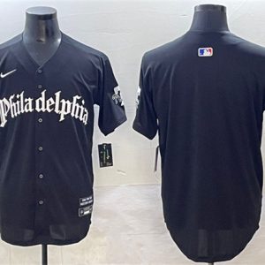 Philadelphia Phillies Blank Black GOTHIC Vapor Limited Stitched Jersey