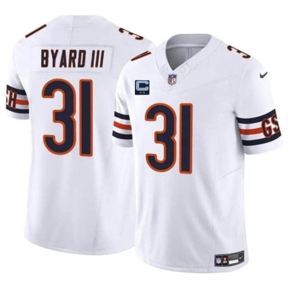 Chicago Bears #31 Kevin Byard III White 2025 F.U.S.E. With 2-Star C Patch Vapor Untouchable Limited Stitched Jersey