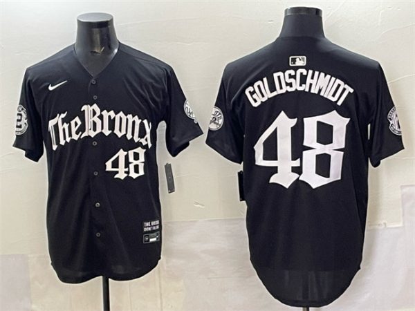New York Yankees #48 Paul Goldschmidt Black 'Gothic Legacy Edition' Vapor Premier Limited Stitched Jersey