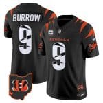 Cincinnati Bengals #9 Joe Burrow Black F.U.S.E. With 4-Star C Patch Special Vapor Untouchable Limited Stitched Jersey
