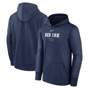 Boston Red Sox Navy Collection Practice Performance Pullover Hoodie