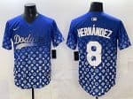 Los Angeles Dodgers #8 Enrique Hernandez Blue Limited Stitched Jersey