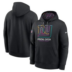 New York Giants Black 2024 Crucial Catch Club Pullover Hoodie