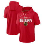 Denver Nuggets Red Champions Performance Short Sleeve Pullover Hoodie