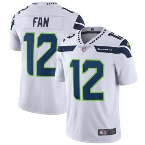 Seattle Seahawks #12 Fan Nike White Vapor Untouchable Limited Stitched Jersey