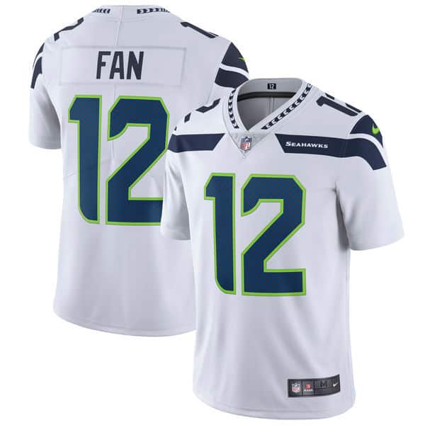 Seattle Seahawks #12 Fan Nike White Vapor Untouchable Limited Stitched Jersey