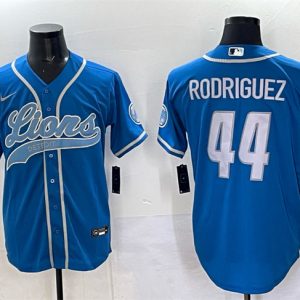 Detroit Lions #44 Malcolm Rodriguez Blue Cool Base Stitched Jersey