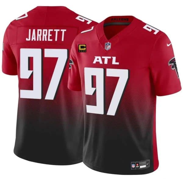 Atlanta Falcons #97 Grady Jarrett Red Black 2024 F.U.S.E With 4-Star C Patch Vapor Untouchable Limited Stitched Jersey